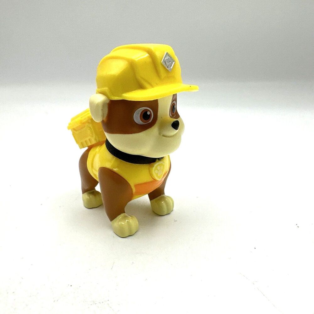 Paw Patrol Mini Figures “Rubble” Action Figure “2.40 Tall w/ Yellow Box on